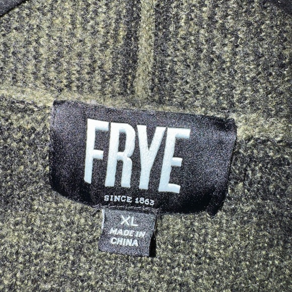 Frye Olive and Black Geometric Cardigan - Picture 3 of 4